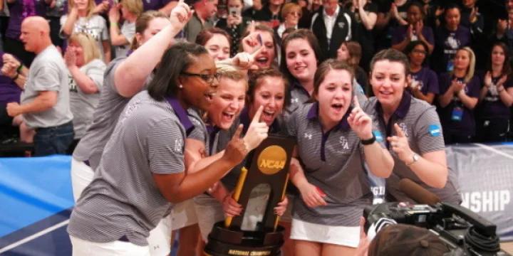 Stephen F. Austin overcomes tough lane to win deciding game, first NCAA title in reversal of 2015 championship match