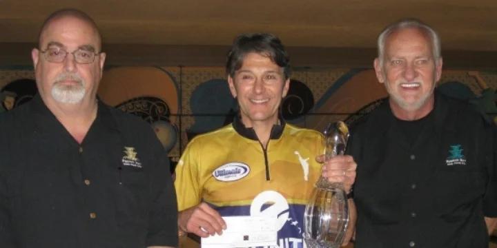 Pins fall in 10th this week for Amleto Monacelli as he wins PBA50 Fountain Valley Open