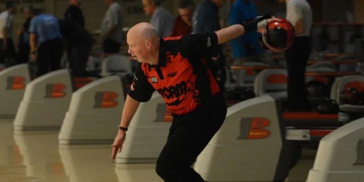 Swing flaw fixed, defending champ Mike Scroggins leads qualifying at PBA50 DeHayes Insurance Group Championship
