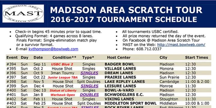 Madison Area Scratch Tour finalizes 2016-17 schedule