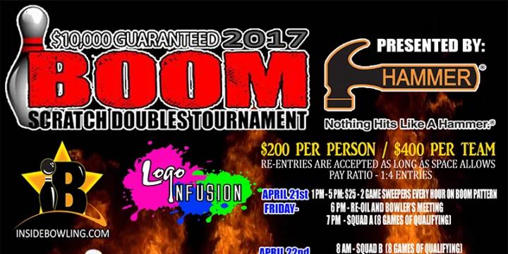 Boom Scratch Doubles in Arkansas April 21-23 offers guaranteed $10,000 top prize