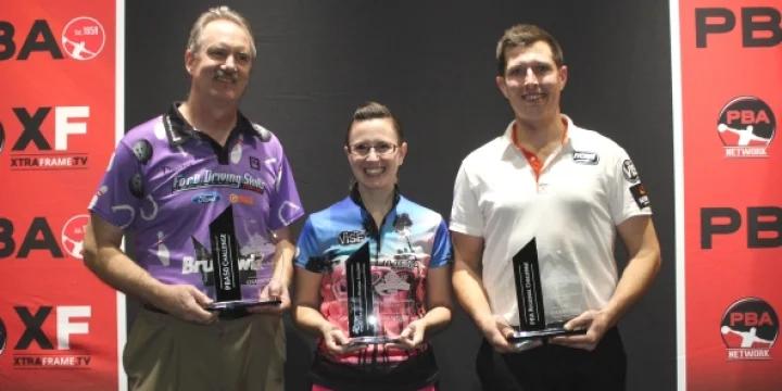 Matt O'Grady, Missy Parkin, Walter Ray Williams Jr. win PBA Challenge events as GEICO PBA World Series of Bowling VIII begins