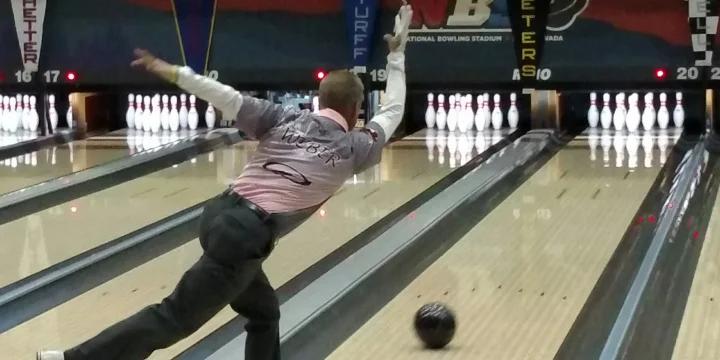 Figurative kick in the butt from wife kept hobbled Pete Weber in World Series that grows more amazing as he makes Chameleon Championship Round of 8