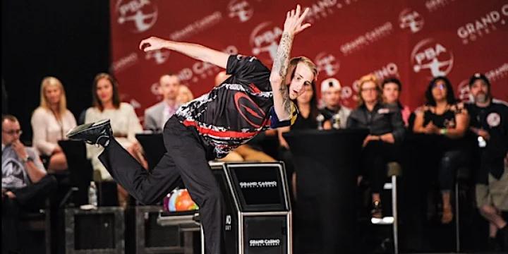 After Jesper Svensson survives brutal Bear pattern to advance in Grand Casino Hotel & Resort PBA Oklahoma Open, top seed Marshall Kent switches to Wolf pattern for Sunday show