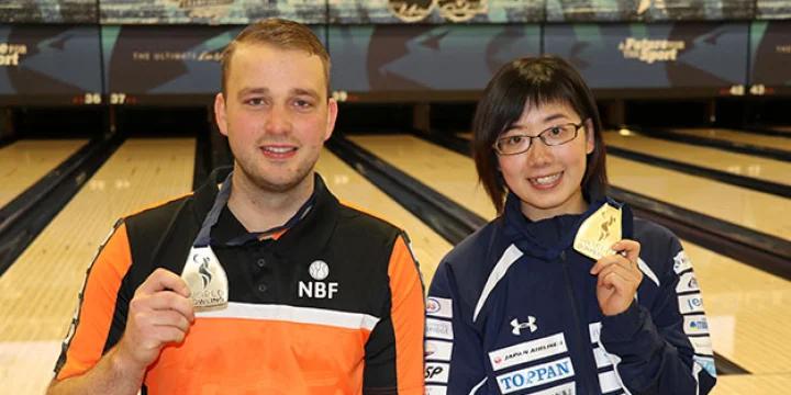 Xander van Mazijk of the Netherlands and Futaba Imai of Japan win singles gold medals at 2017 World Bowling World Championships