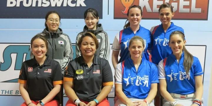 Team USA’s Danielle McEwan/Kelly Kulick, Josie Barnes/Shannon O’Keefe join Malaysia, Korea in doubles medal round at 2017 World Bowling World Championships